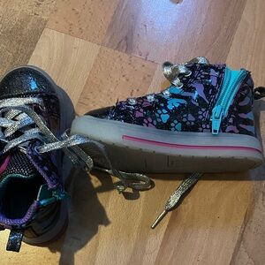 Kids Glitter High-Top Sneakers